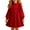 Red, variant on Otqutp Girls Sweater Dress Fall Winter Long Sleeve Cable Knit Pullover Clothes for Kids 𝗥uffle Collar Knee Length Midi Dresses