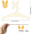 thumbnail image 2 of 20Pcs Kids Wooden Hanger Wooden Baby Hanger Mini Toddler Children Clothes Hanger Cute Crown/Bear/Rabbit Ear Baby Girl Boy Hanger Toddler Infant Hanger for Baby Jacket Skirt Sweater, 2 of 10
