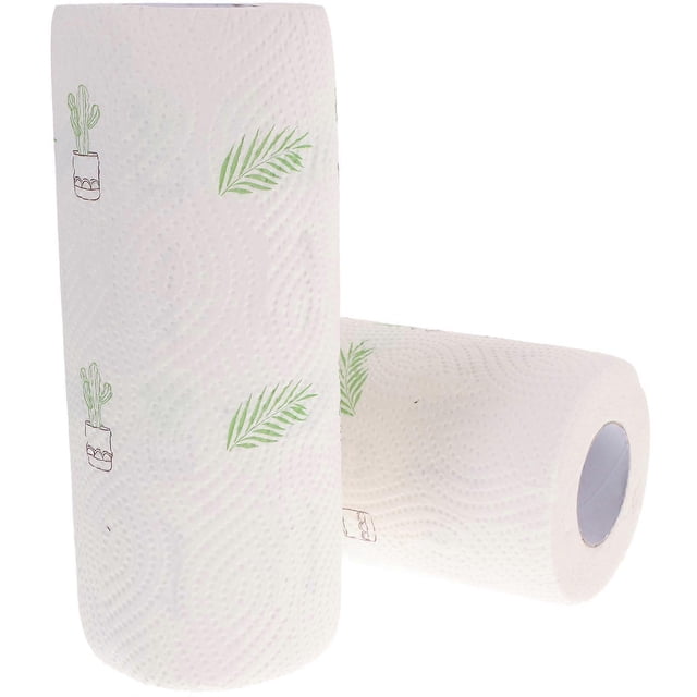 2 Rolls Decorative Absorbent Kitchen Cleaning Wipes for Easy Countertop, Cabinet, and Wall Cleanup – Ideal for Housewarming and Daily Use