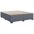 thumbnail image 5 of vidaXL Box Spring Bed with Mattress Dark Grey California King Velvet, 5 of 5