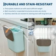 thumbnail image 5 of 2.4 Gallon Kitchen Hanging Small Trash Can with Stainless Steel Lid, Odor-Free Compost Bin, Space-Saving Garbage Can for Cabinet, Under Sink, RV, Bathroom, Green, 5 of 7