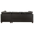thumbnail image 4 of 3 Piece Sofa Set, Right Facing Chaise, Black Vegan Leather, Nailhead Trim, 4 of 5