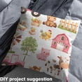 thumbnail image 2 of Castle Fairy Horse Pig Cow Fabric by the Yard 1 Yard,Rustic Cottage Home Decor Fabric by the Yard,Farmhouse Animal Room Decor Fabric by the Yard,Breathable Cartoon Home Decor, 2 of 6