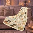 thumbnail image 5 of Adorable Puppy Garden Illustration Cream, Playful Pet Portrait Pattern, Warm Flannel Blanket for Living Room and Reading Nook, Dog Lovers Friendship Gift, Pet Lover Home Decor, 5 of 7