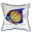 thumbnail image 3 of Betsy Drake SN677 12 x 12 in. Blue Ring Angelfish Small Indoor & Outdoor Pillow, 3 of 3