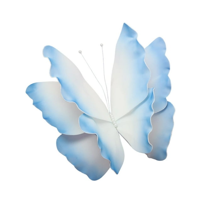 Mariposa artificial gigante 3D de 50 cm/20 pulgadas, decoración para bodas Azul