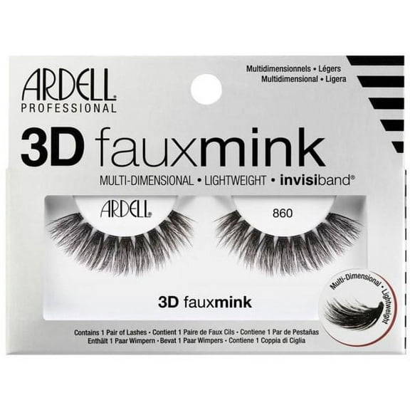 Ardell Professional 3D Fauxmink - 860 - Pack of 1 with Sleek Comb