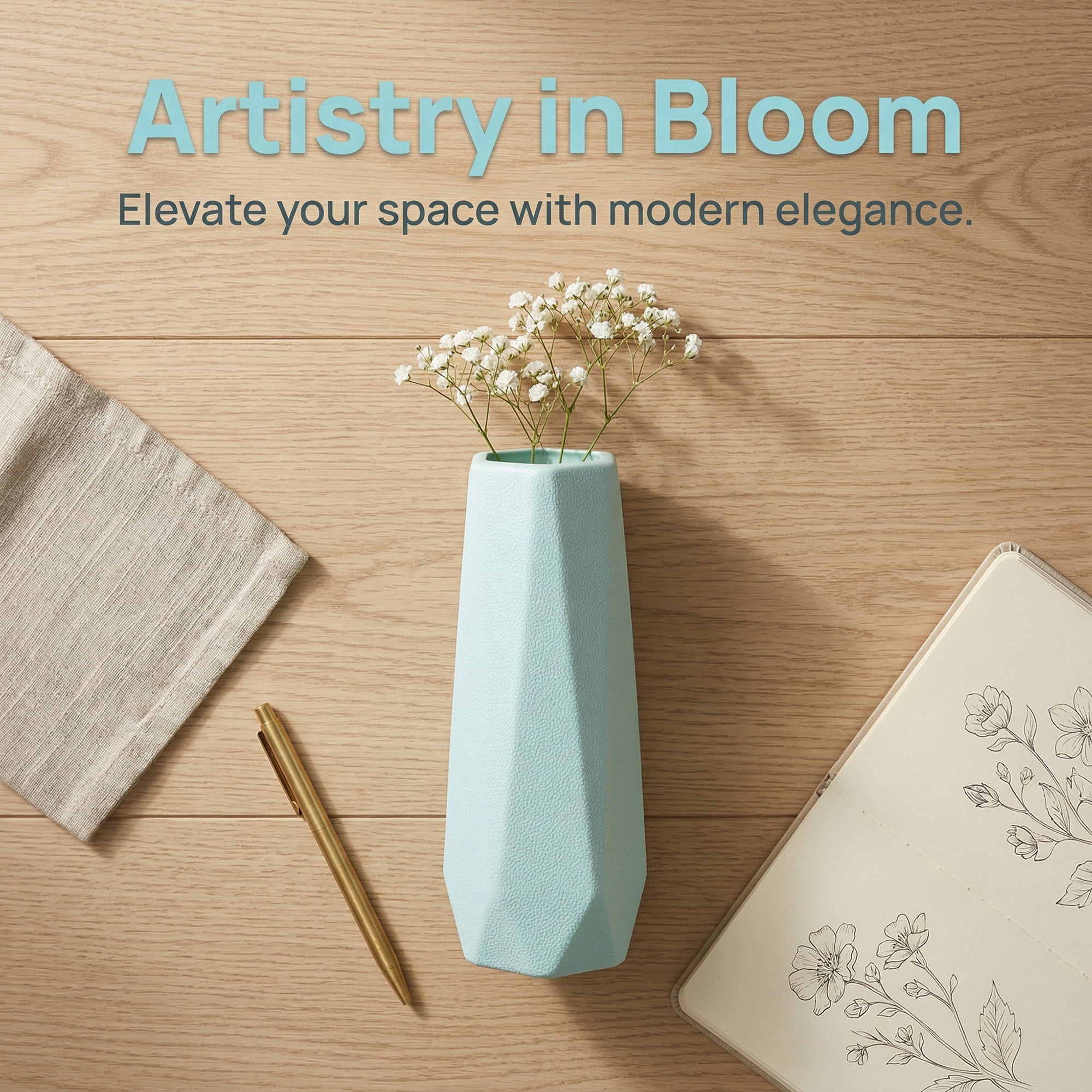 Unique Bargains Slim Bud Vase for Single Stem Blooms Decor Green 2.8"L x 2.8"W x 7.9"H