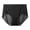 Black, variant on Womens High Rise Seamless Cotton Briefs Wide Waistband Vertical Stitching Breathable Underwear