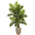 thumbnail image 1 of Nearly Natural 5650 5 ft. Areca Palm Artificial Tree in Sand Colored Planter, 1 of 1