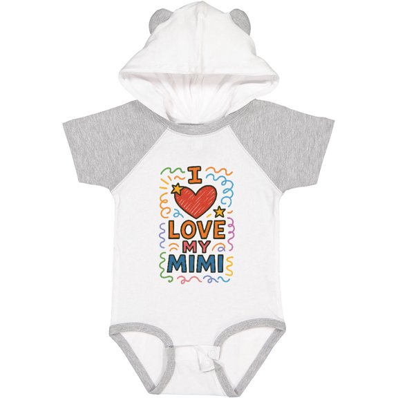 Inktastic I Love My Mimi Heart Boys or Girls Baby Bodysuit