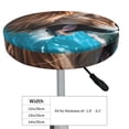 thumbnail image 4 of Logiee Ice Blue Coastal Lion Print Stool Covers Round,Bar Stool Covers,Watedrproof Stool Slipcover with Elastic,Stool Cushion,Round Bar Stool Seat Covers for Bar Round Chair-12 inch, 4 of 7