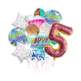 thumbnail image 3 of Globos de helado, globos de aluminio versátiles para cumpleaños infantiles de verano. Número 5, 3 of 9