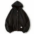 thumbnail image 1 of Abrigo de otoño e invierno para hombre, chaqueta casual con capucha para hombre, suéter tipo cárdigan llamativo para hombre, ropa superior atractiva de moda de estilo coreano, 1 of 2