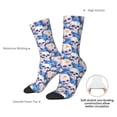 thumbnail image 4 of Vsdgher white Skull blue daisy Crew Socks for Men & Women, Breathable Casual Athletic Ankle Socks, 4 of 6