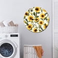 thumbnail image 7 of ZXCXRQFa Flowers sunflower Silent Non Ticking Wooden Clock 10 Inch, Round Wall Clock,Decorative for Living Room, Kitchen, Home,Bathroom, Bedroom, Office or School, 7 of 7