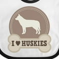 thumbnail image 4 of Inktastic Husky Dog I Love Huskies Boys or Girls Baby Bib, 4 of 4