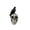B, variant on Dademeo Halloween Crow on Skull Resin Figurine, Gothic Playing Card Floral Carved Statue, Macabre Desktop Shelf Decor for Home Office, 7.9 Inches