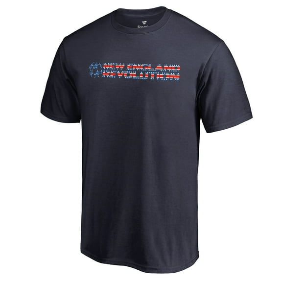 Men's Navy New England Revolution Patriotic Wordmark T-Shirt