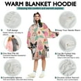 thumbnail image 5 of Pink Boston Terrier and Flower Wearable Oversized Blanket,Wearable Blanket Hoodie for Adults,Cozy Hooded Blankets with Super Pockets,Super Warm Fuzzy Pullover for Women & Men, 5 of 6