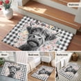 thumbnail image 5 of Entryway Rug 2'x3', Black Cow Floral Small Rug for Kitchen Bathroom Door Mat Indoor Entrance, Black Buffalo Plaid Farmhouse Animals Non-Slip Area Rugs Floor Mats Carpet Front Door Rugs, 5 of 8