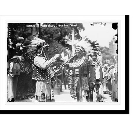 Historic Print, Indians in N.Y. 4th Jul Parade, 16" x 20"