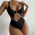 thumbnail image 2 of Sngxgn Women's Swimsuit Sports Tummy Control Cheeky Bathing Suits(Black,S), 2 of 7