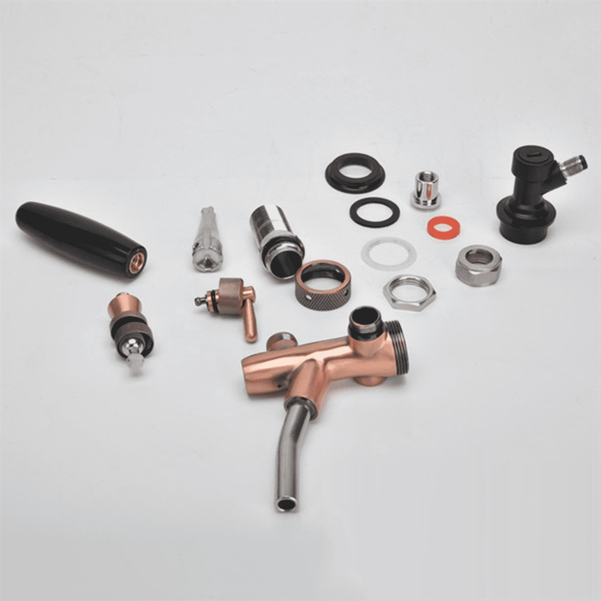 Adjustable Draft Beer Tap with Liquid Ball Lock Disconnect Chrome Plating Flow Control Beer Faucet Homebrew Kegerator
