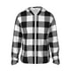 thumbnail image 1 of Fotbe White And Black Plaid Chaqueta con Protección Solar UPF 50+ para Hombre y Mujer, Camisa con Capucha y Bolsillos-Large, 1 of 7