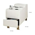 thumbnail image 5 of Kemina Bonded Leather White Speaker Console - Saltoro Sherpi, 5 of 5