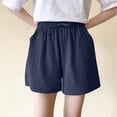 thumbnail image 6 of TRUBKH shorts for women athletic shorts for women cotton shorts for woman womens shorts casual bermuda shorts for women Blue L, 6 of 8