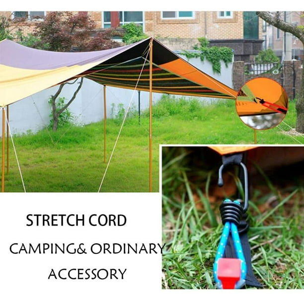 Elastic Tent Rope Camp Canopy Luggage Stretch Buckle Ground Nail Fix Strap