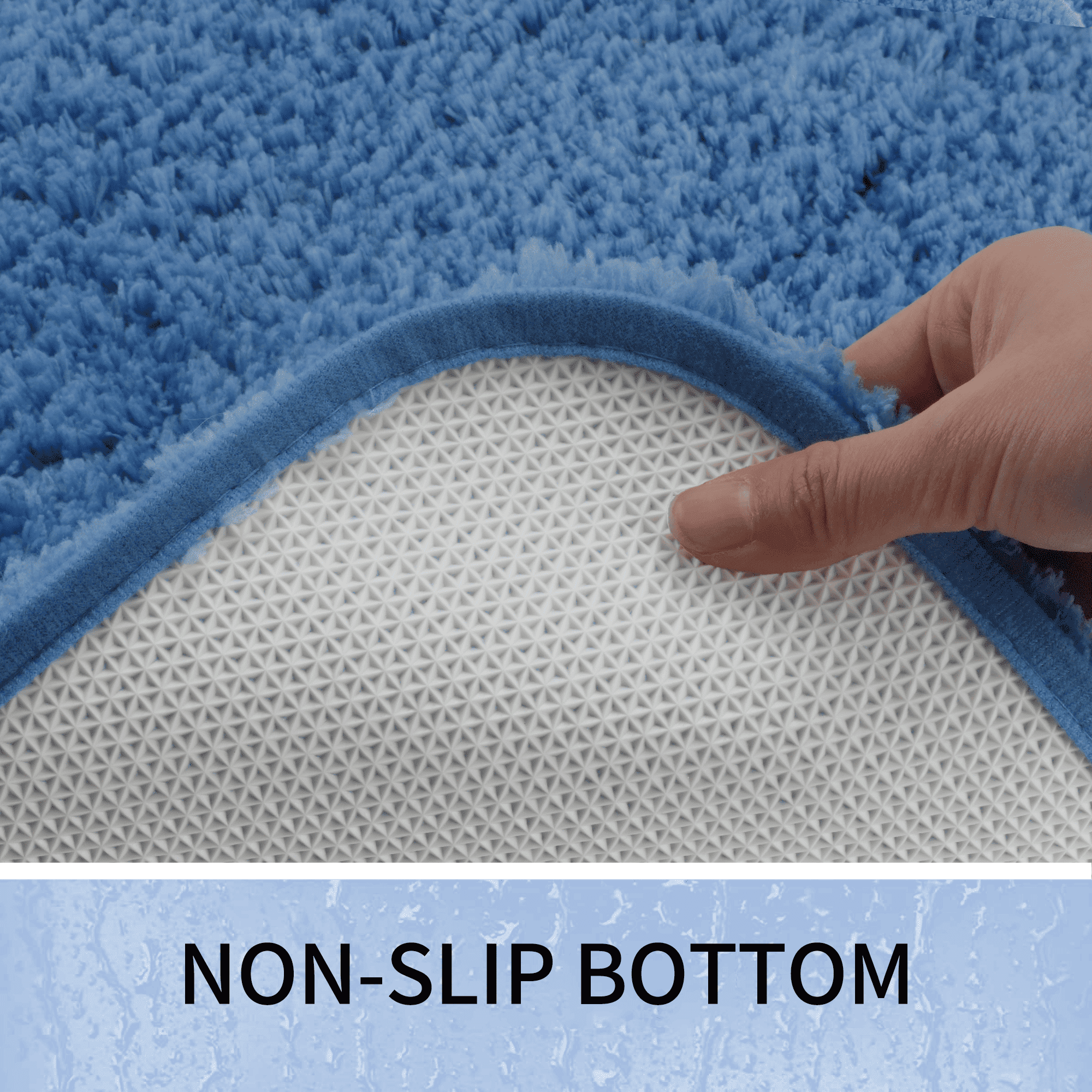 Homieway Bath Rug, Non Slip Pink Fluffy Bath Mat for Bathroom Floor, Washable Plush Luxury Bathroom Rug for Tub, Soft Shaggy Absorbent Shower Mat