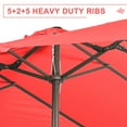 thumbnail image 6 of BPS 15FT Double-Sided Outdoor Patio Umbrella with Base for Garden, Pool, and Dining Table, Red, 6 of 9