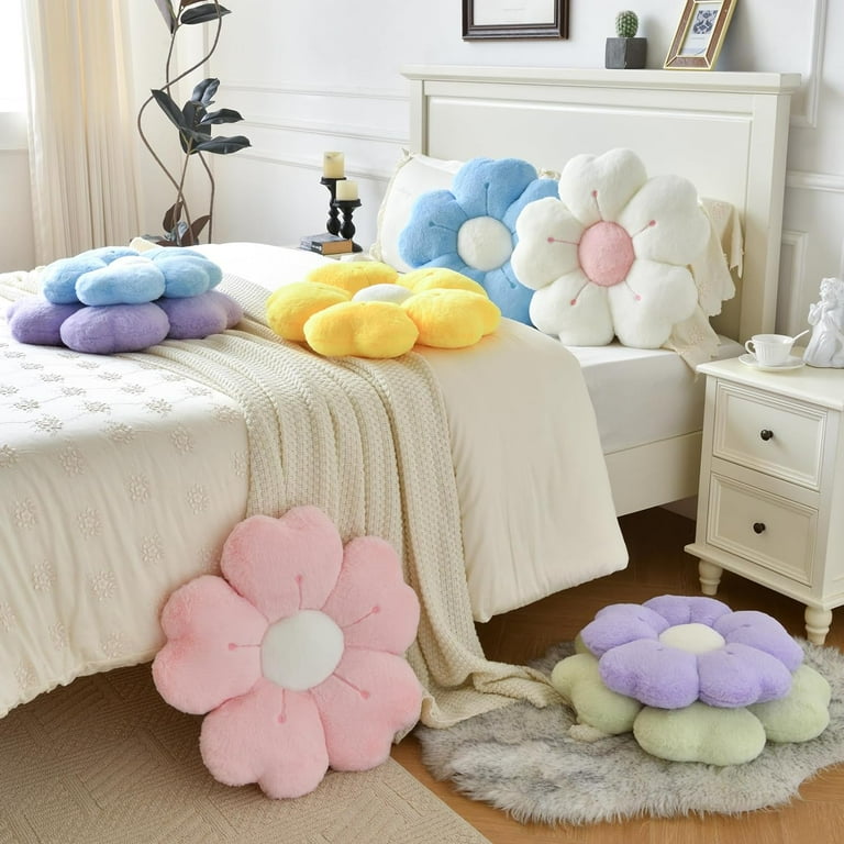 SUSIELADY Flower Pillow, Flower Shaped Pillow Decorative Throw