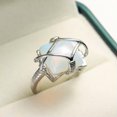 thumbnail image 6 of HOOUN Women Fashion White Fire Opal Rings 925 Silver Wedding Party Jewelry Size 6-10-6-01# Square Opal, 6 of 9