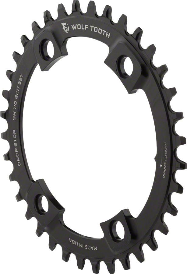36T x Shimano Asymmetric 110 Wolf Tooth Components Drop-Stop Chainring 