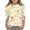 Khaki, variant on Girls Easter 3/4 Length Sleeve Shirt Kids Fashion Cute Bunny Eggs Print Tops Funny Crew Neck Shirt (Beige, 6-7 Years)