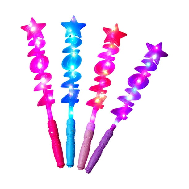 Shangren 4 Pieces Glow Sticks Flashing Light up Sticks for Birthday ...