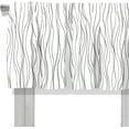 thumbnail image 4 of Blackout Wavy Waves Stripe with Many Lines Line Art Rod Pocket Short Window Curtain Valance for Kitchen Bedroom Decor, 52" x 18", Light Grey, 1 Panel, 4 of 6