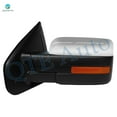 thumbnail image 2 of Driver & Passenger Side Mirrors, Left-Right Power Heated Chrome Manual Folding with Turn Signal Light For 2009 2010 Ford F-150, Door Mirror Pair of 2, 2 of 10