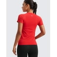 thumbnail image 2 of CRZ YOGA Seamless Workout Tops for Women Athletic Running Yoga Shirts Crewneck Tees, 2 of 5