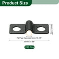 thumbnail image 2 of Uxcell 100 Pack U-Shaped Pipe Clamp, 1/8 Inch(3mm) 2 Hole U-Tube Strap Clamp Heavy Duty Connector Bracket for Conduit Cables Wire Cord, Black, 2 of 5