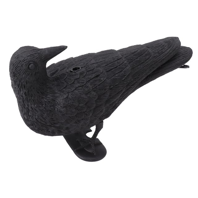 Crow Sculpture, Decorative Effect Elbow Crow Plastic Crow Decoys Waterproof for Trees