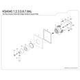 thumbnail image 3 of Kingston Brass KS4045AL Restoration Single-Handle Six-Way Diverter Valve with Square Trim Kit, Oil Rubbed Bronze, 3 of 4