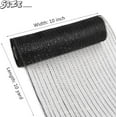thumbnail image 2 of 2 Pack Deco Mesh 10 Inch x 30 Feet Decor Mesh Ribbon with Metallic Foil Deco Mesh Wreath Supplies Ribbon Mesh Roll for Spring Wreaths, Craft, Party Decoration, 2 of 8
