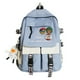 thumbnail image 2 of Mochilas Mochila Escolar Con Insignia Colgante Mochila Impermeable Para Computadora Portátil Bolsa De Viaje Para Niños, Niñas Y Estudiantes matsuzay AP008045-02, 2 of 6