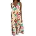 thumbnail image 2 of Aqestyerly Robe Sans Manches à Col en V Imprimée pour Femmes, Design avec Poche Non Positionnée, Légère et Élégante, Parfaite pour l'Été, 2 of 6