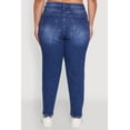 thumbnail image 5 of Womens Plus Size WAX High Waist Distressed Jeans, 5 of 5