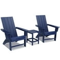 thumbnail image 6 of Garpans 3-Piece Adirondack Chair Set with Table HDPE All Wheather Outdoor Adirondack Chairs with Side Table Patio Chairs Table Set for Outside Garden Pool Front Porch Deck Fire Pit, 6 of 8